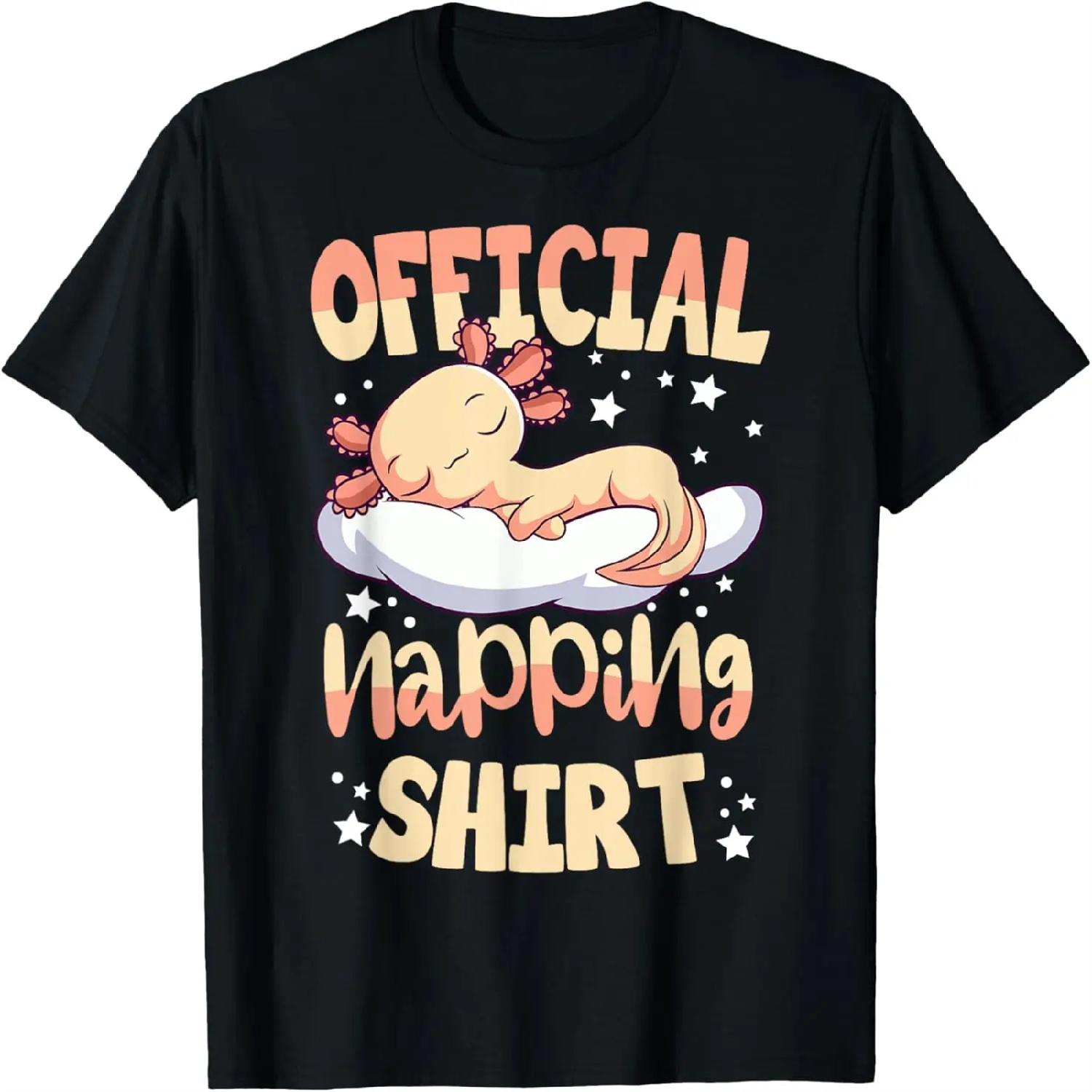 Пижама Спящий Аксолотль Любитель Аксолотлей Официальная Футболка для Дремоты S