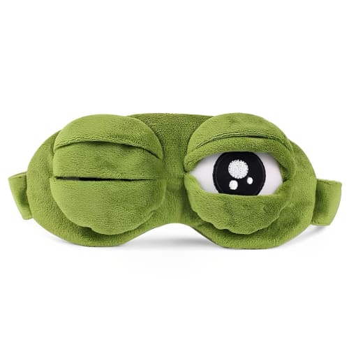 BTS Pepe Frog Eye Mask - Unisex 3D Eye Mask - Restful Sleep, Comfortable Sleep, Light Blocking - Perfect for Travel - Sleep Mask/Sleep Goggles - Relie