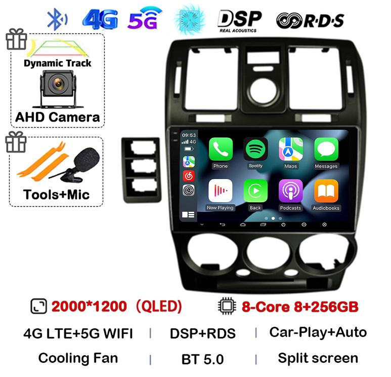Android 14 Carplay Auto WIFI+4G For HYUNDAI GETZ 2002-2011 LHD/RHD Car Radio Multimedia Player GPS 360 Camera Stereo DSP Audio