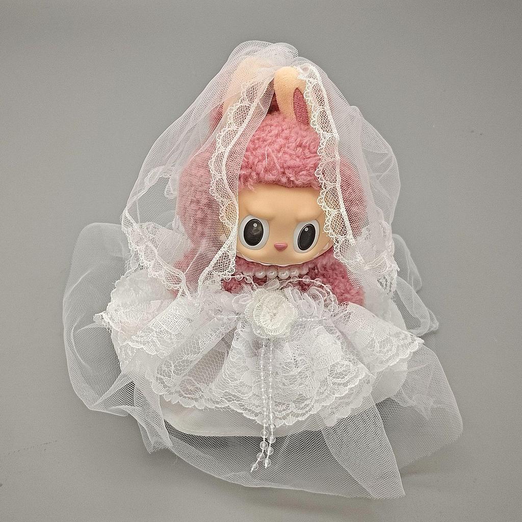 Labubu 17cm Doll Outfits: Vest, Wedding Dress, Evening Gown Set for First, Second, Third Generation Dolls