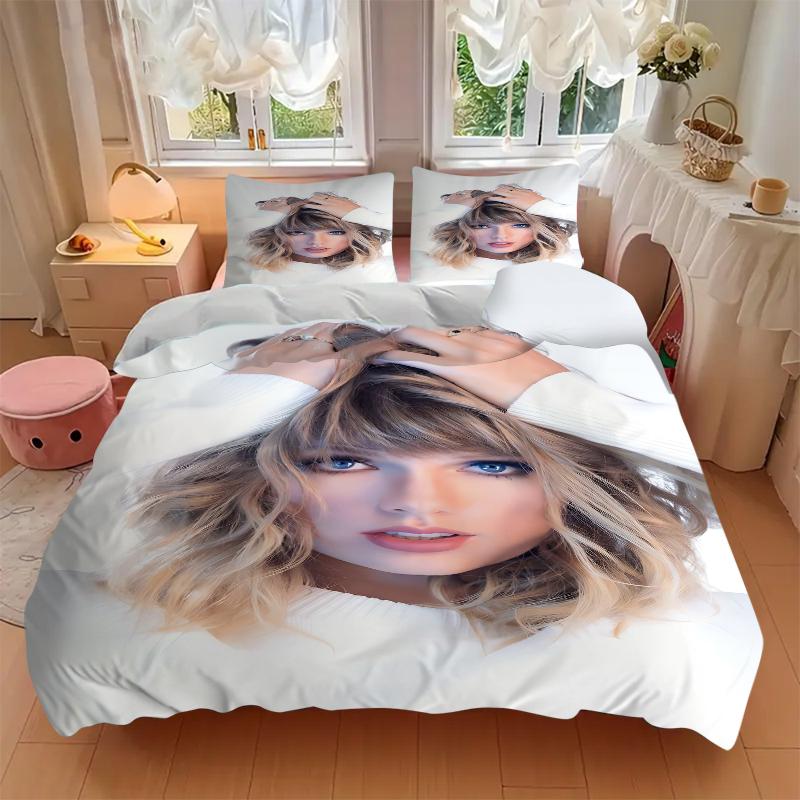 3-teilige Taylor Swift Frisur Bettwäsche-Sets Für Alle Größen Neu 3D-Druck Bettbezug Bettdecke Bettbezug Kissenbezug Schlafzimmerdekoration