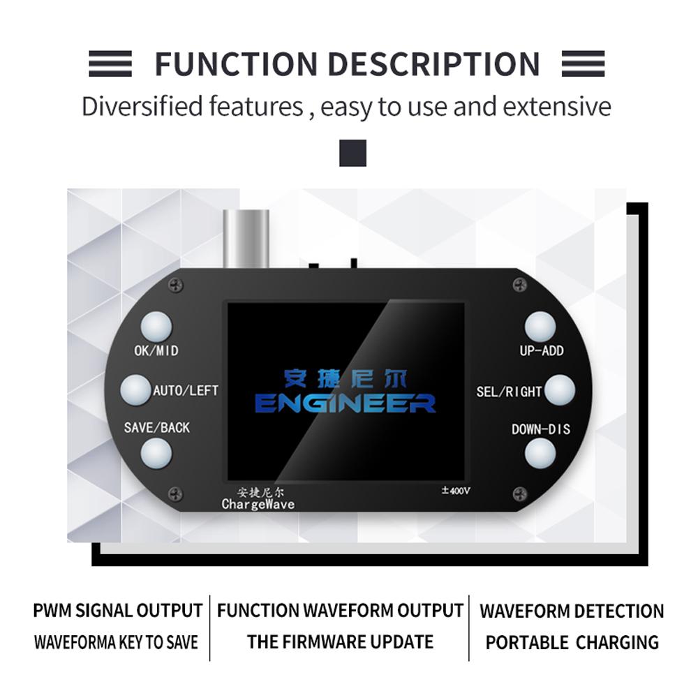 Handheld Oscilloscope 320*240 Resolution 2.4inch TFT Display 2.5MHz Sample Rate 500KHz Bandwidth