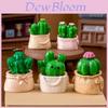 Adorable Resin Mini Cactus Figurine Cute Desktop Plant Decoration For Home Garden