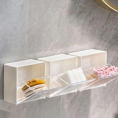 Wall Mounted Organiser Multi-Purpose Bathroom Makeup Remover Cotton Tip Rope Bathroom Cotton Swab Holder Home Organising Tools