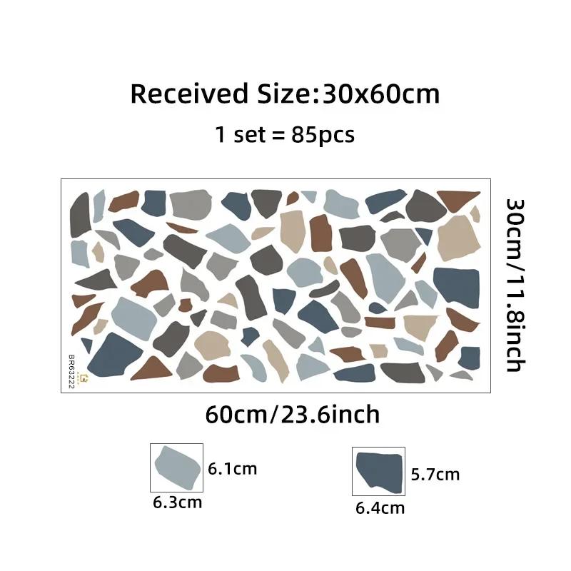 Wandaufkleber Terrazzo-Muster Unregelmäßige Steinform für Wohnzimmer Schlafzimmer Badezimmer Dekorative Wandtattoos Heimdekoration Wandbilder