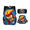 Bloons TD 6 sac à dos trousse d'école sac à bandoulière Ensemble 3 pièces impression de jeu maternelle école primaire garçon/fille grande capacité nouvelle tendance