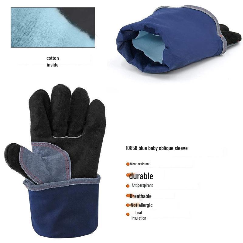 Rindleder Schweißen & BBQ Hitzebeständige Handschuhe - Verbrühschutz und Hochtemperaturschutz