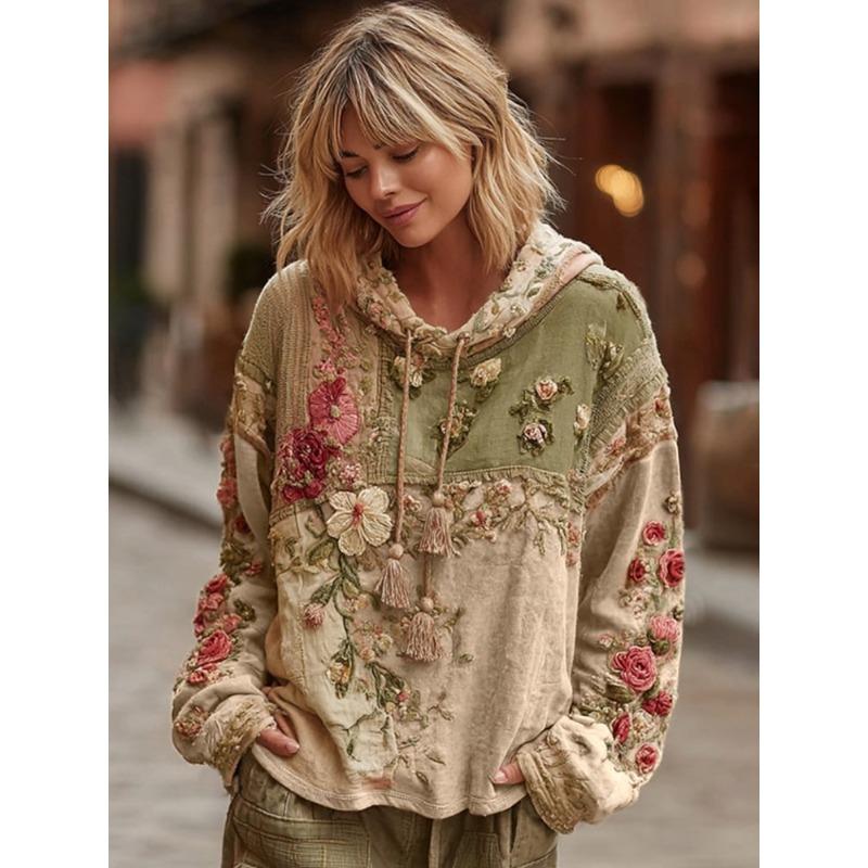 Casual Shirt Trend Japanese Ethnic Style Cherry Blossom Art Print Loose Coat