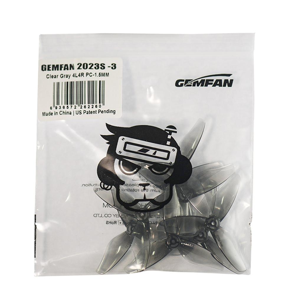 4 Pairs Gemfan Hurricane 2026S 2 Inch 3-Blade Propeller 1.5mm 1 Hole  for 1105 5500kv Motor FPV Racing RC Drone