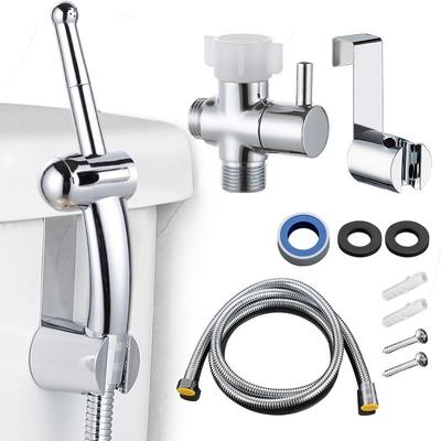 Handbrause-Bidet-Set für Toilette Tragbarer Badezimmer-Bidet-Sitzaufsatz 2-Wege-Installation Hänge- oder Wandmontage-Set