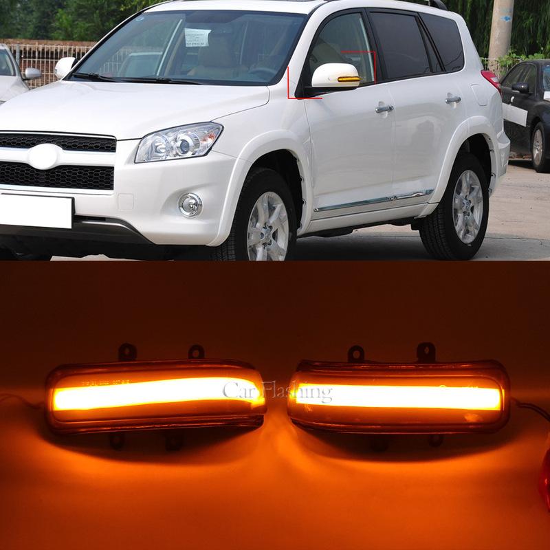 For Toyota RAV4 Alphard Vellfire 20 Series Senna 4Runner Flow Turn Signal Rearview Mirror