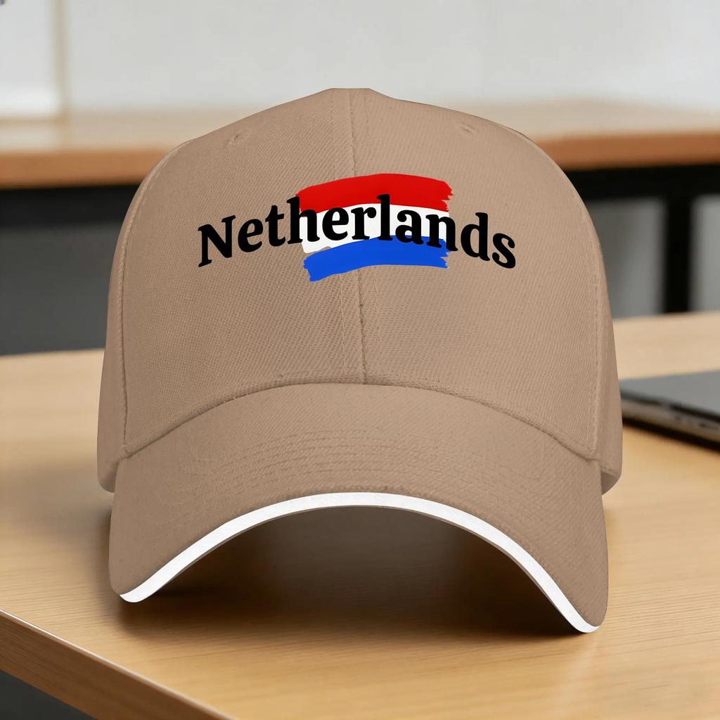 Netherlands Dutch Flag  Casual Baseball Cap  Running Hippie Trucker Hat Summer High Quality Women Unisex Vintage Snapback Cap