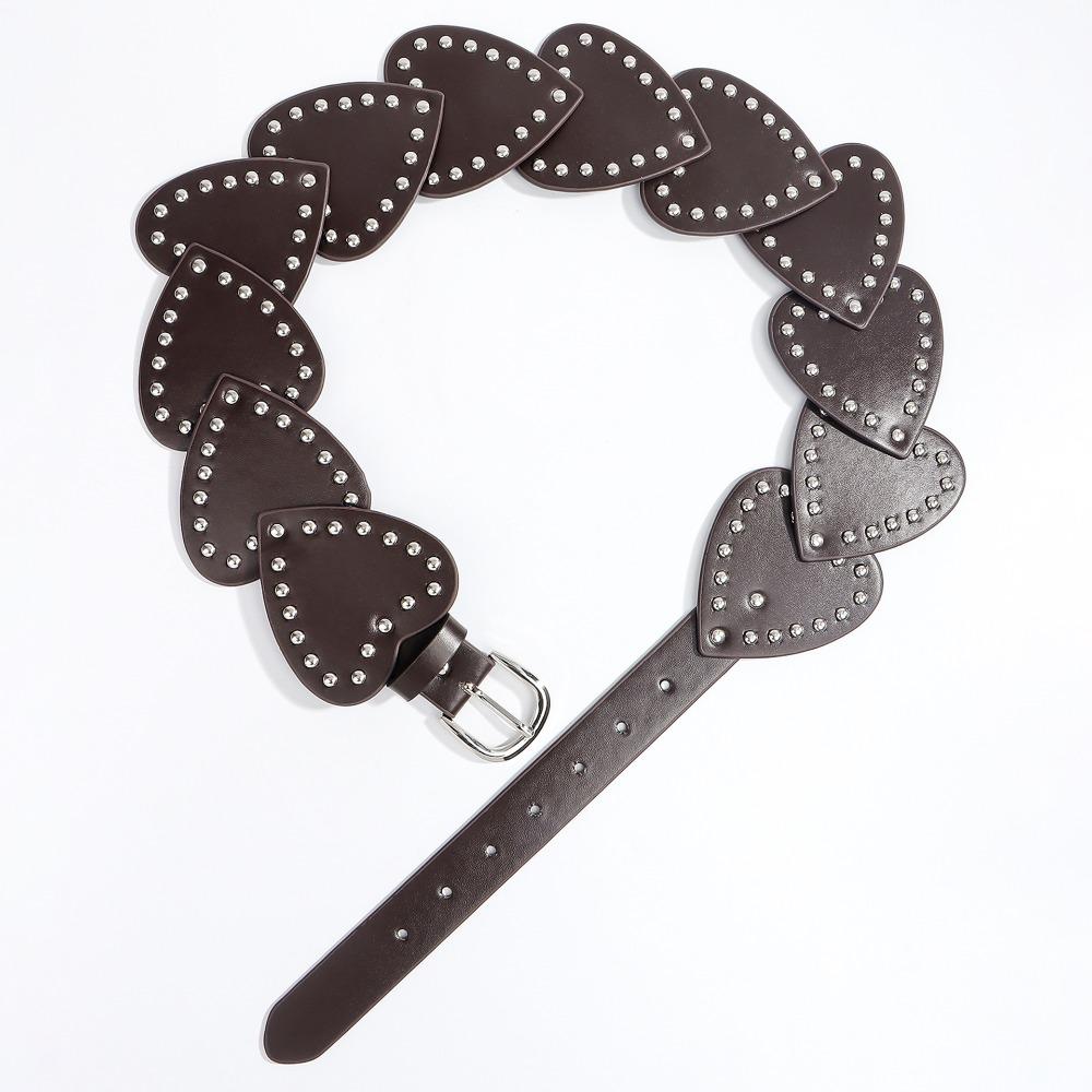 Punk Wide Women's Belt PU Leather Dress Jeans Belt Heavy-Duty Rivet Waist Belt  Spicy Girls