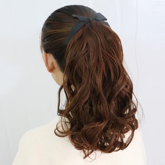Women Fluffy Long Curly Synthetic Fiber Ponytail Fake Wig Extension Hairpiece