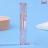 2ml Bote Rosa Transparente Recargable para Brillo de Labios DIY Tubos Vacíos Tubo de Brillo de Labios Tubo de Pintalabios Varilla Gruesa Paquete Cosmético de Viaje