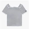SainT JameS Women S ShorT Sleeve T ShirT Plenef STripe 8952 Neige Marine