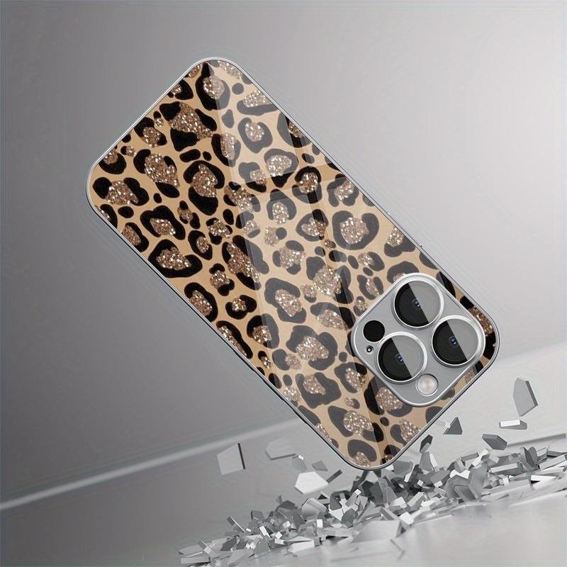 Coole Glitzer-Leopardenmuster-Galvanisierte Silberne Handyhülle Für Samsung Galaxy S25 S24 S23 Ultra Plus FE Gehärtetes Glas Cover
