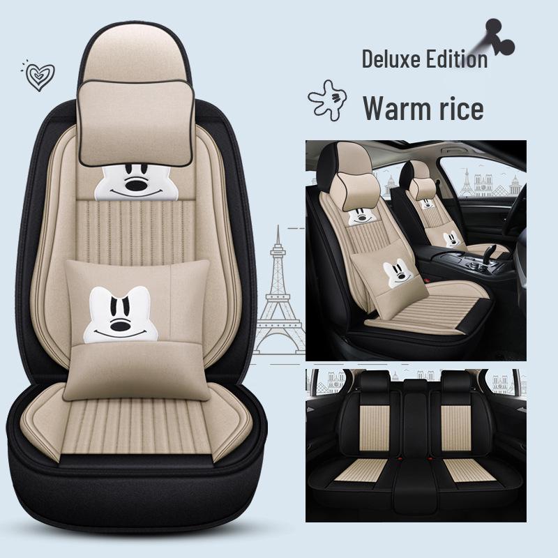 Infiniti QX60/QX30/QX70 Linen Cartoon Car Seat Covers – All-Season, Full Surround Design