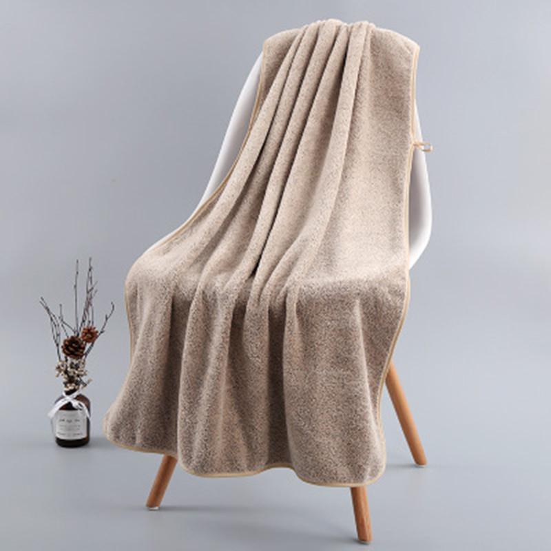 70*140cm Dickes und Großes Bambuskohle Korallenvlies Badetuch für Erwachsene Weiches Saugfähiges Mikrofaserstoff Handtuch Haushaltsbadetuch