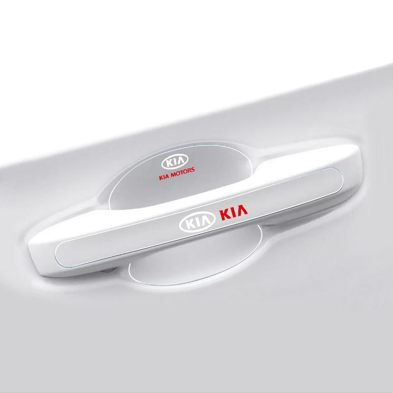 4pcs Car Door Handle Protector Stickers Vinyl Anti-Scratch Protection Auto Film For KIA Rio Ceed Sportage Cerato Soul Sorento