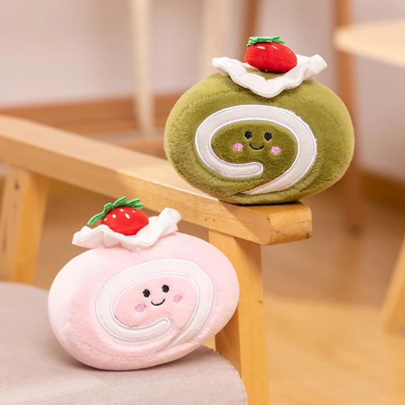 1Pc Adorable Soft Birthday Cake Fruit Strawberry Cake Plushie Baby Cuddly Toys Cute Dolls For Kids