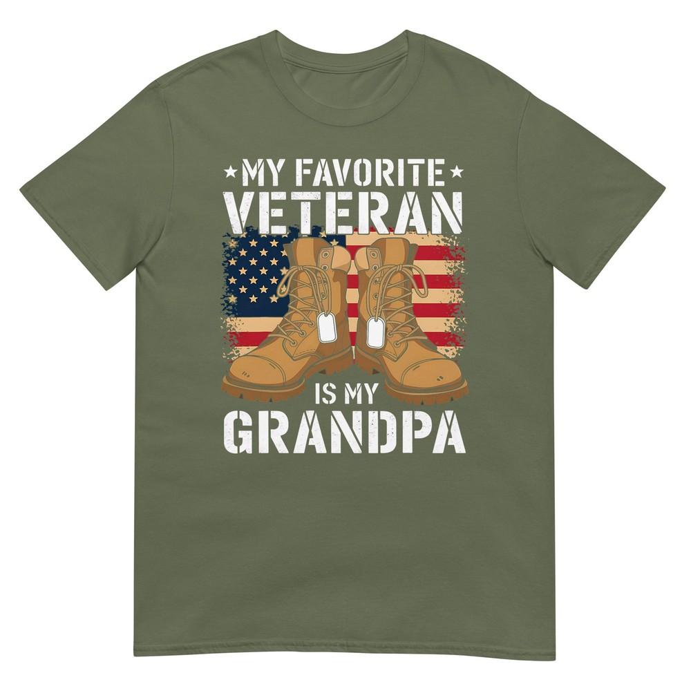 My Grandpa Is A Veteran Fathers Day Veteran Day TShirt