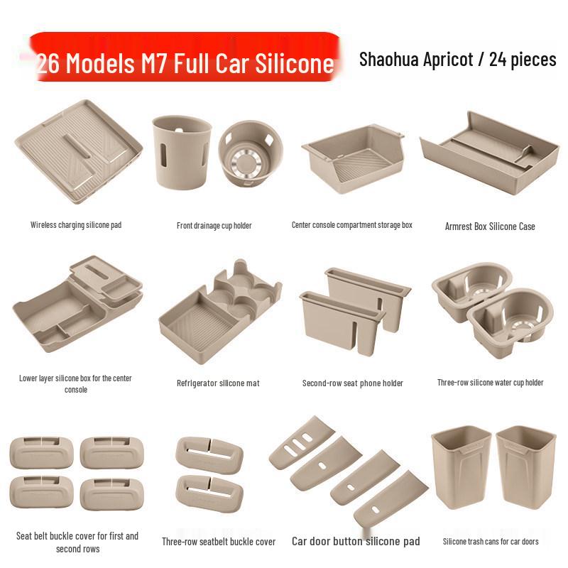Essential Silicone Mat Set for AITO M7, M8, M9 Interior Decoration - Fits 26 Models