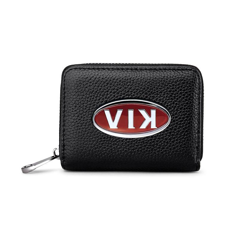 1pcs Fashion Leather Car Driver's License ID Card Bank Card Wallet Car Styling For Kia Rio Ceed Sportage Cerato Soul Sorento K2 K5 Flip Car Accessorie