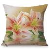 Red Rose Floral Summer Plant Flower Harmony Home Art Sofa Decoration Throw Pillow Case Cotton Linen Cushion Cover Cojines