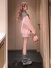 2026 Korean Pink Long-Sleeve Outfit Set for Women - Autumn/Winter Stylish Suit