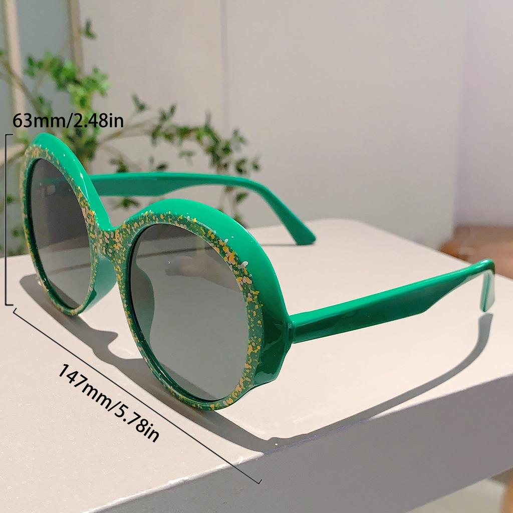 Vintage Round Sunglasses Women Fashion Gradient Multicolor Outdoor Shades Ins Trendy Stylish Brand Design Sun Glasses