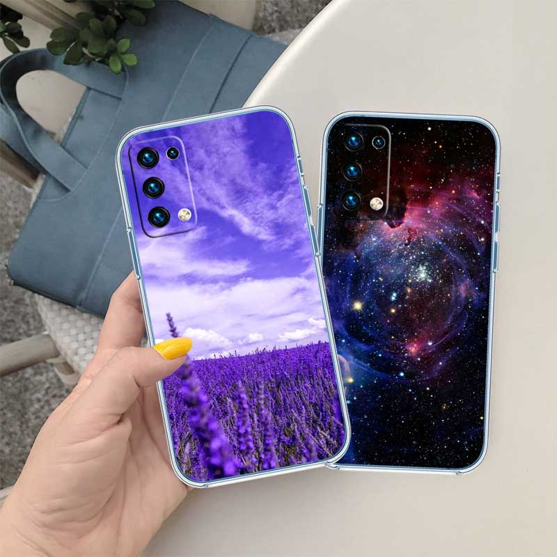 UP43 Purple Space Star Transparent Phone Case for Samsung Galaxy A04 A04S A14 A23 A34 A54 M23 M33 M52 M53