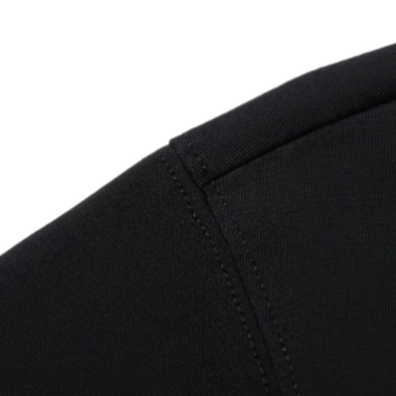 Li-Ning College Style Letter Striped Round Neck Short Sleeve Fashion Comfortable Shorts Casual Sports Suit Unisex Suit Black YHSU301-3+YAPV001-1