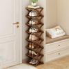 [XINYINLW] Slim Shoe Rack, No Assembly Required, Shoe Cabinet, Shoe Rack, Shoe Storage, Shoe Box, Fully Assembled, Entryway Storage, Foldable, Space-S
