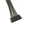 Big 4Pin IDE 1 to 5 SATA 15Pin Splitter Cable Hard Drive Power Supply Extention Cord Molex for DIY PC Server