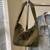 Sac fourre-tout sac en tissu simple sac d'épaule pour étudiante sac bandoulière rétro sac messenger décontracté sac en toile grande capacité