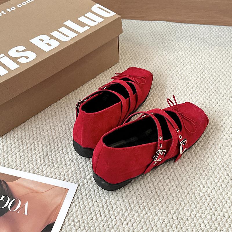 

Внутреннее увеличение высоты Французские балетки одинарная обувь женская весна и лето новая ретро бант перекрестный ремешок туфли Мэри Джейн тренд 35 красный