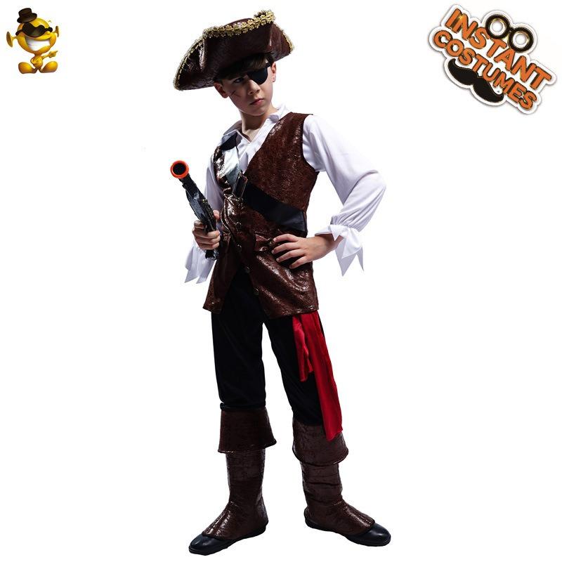 Costum pirați băiat Halloween căpitan pirați băiat cosplay petrecere orgie costum spectacol scenă