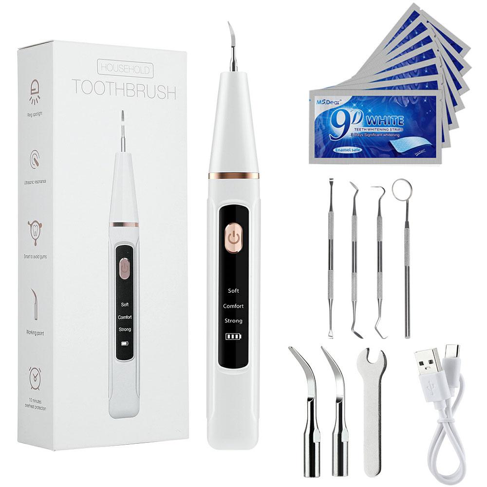 Ultrasonic Dental Scaler Electric Sonic Teeth Plaque Cleaner Dental Stone Removal For Teeth Tartar Stain Teeth Calculus Remover