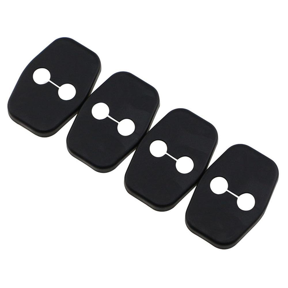 

For Peugeot 2008 - E2008 - Door Lock Cover Door Protective Cover 4Pcs ABS Case Protector Accessories чорний
