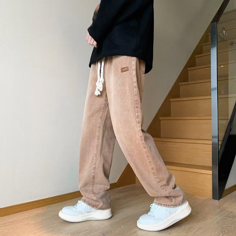 JYL Мужские джинсы Осень Зима Новые Средней плотности Однотонные Эластичные Модные Универсальные Деним S голубика