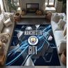 Manchester City Geprint Flanellen Vloerkleed Niet-Glijdend Zacht Polyester Vloerkleed Binnen Decoratie Mat voor Slaapkamer Woonkamer Bank