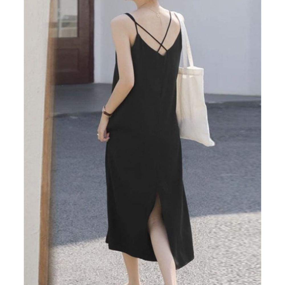 Rellawear Women S Black X Line SleeveleSS dreSS