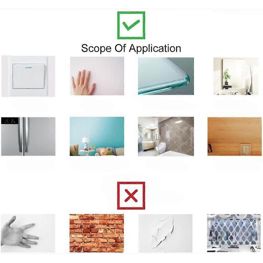 18 pieces set - Mirror Sticker - Wall Stickers - Mirror Wall Decoration - Stick-on Mirrors - Wall Mirror - Impact-resistant Acrylic Mirror Sheet - St