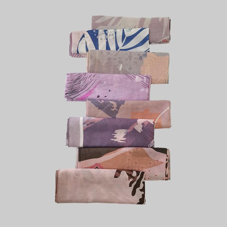 Fashion Cotton Linen Voile Scarf Soft Women Hijab square 115x115 Voile Premium Tudung Bawal Printed