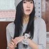 Cozy Stripe Scrunchie Light Grey