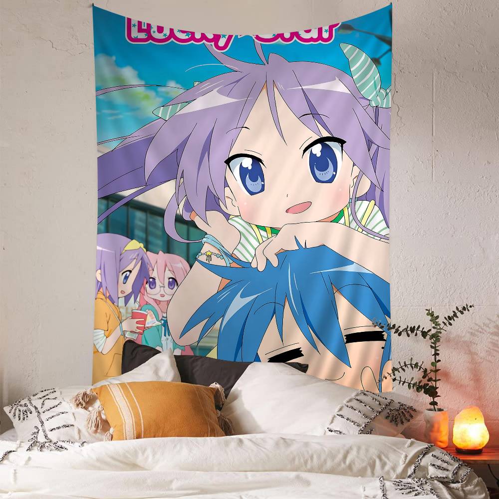 Lucky Star Comedy Anime Hippie Wall Hanging Tapestries For Living Room Home Dorm Decor Art Home Decor