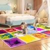 50cm Liquid Color Floor Tiles: Sensory & Puzzle Mat for Kids