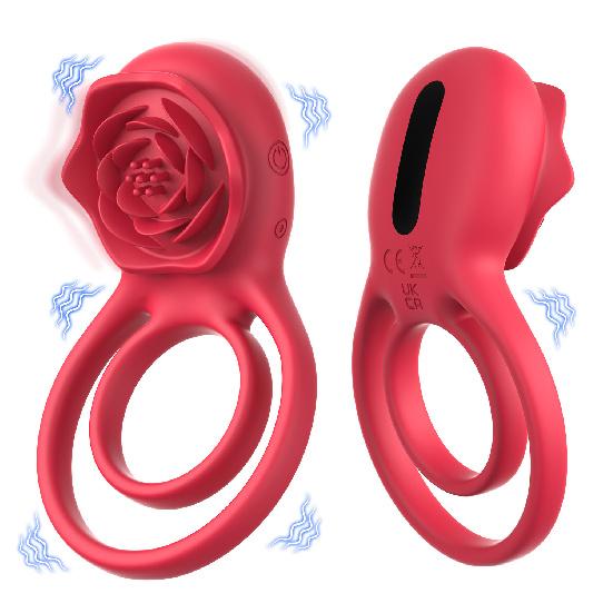 Wireless Remote Control Rose Horseshoe Ring Vibration Male Couple Resonance Masturbation Sex Adult Supplies