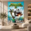 Decorative Tapestry,Kung Fu Panda Printed Wall Art, Lightweight Wall Hanging For Bedroom Background